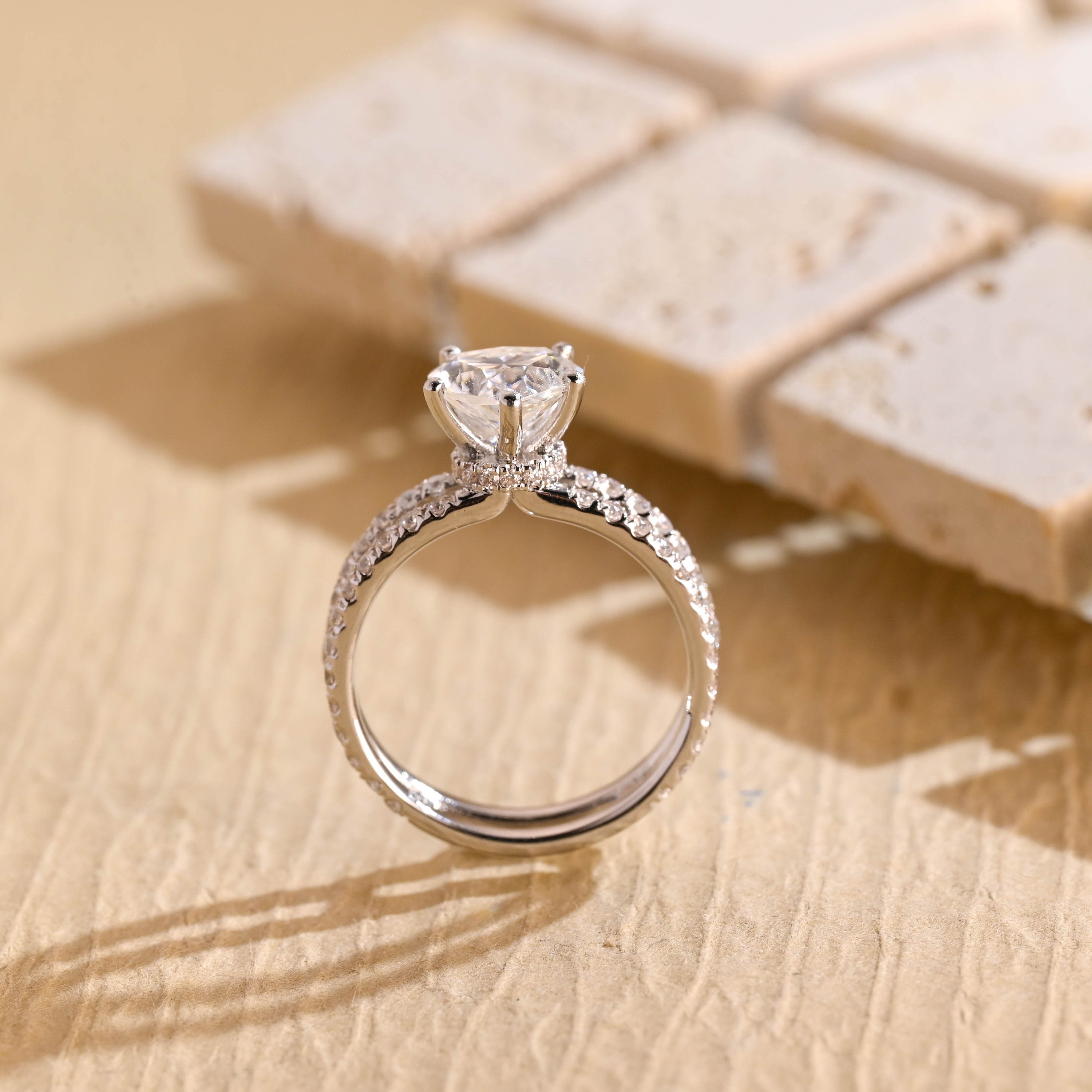 Luxury Moissanite Engagement Ring