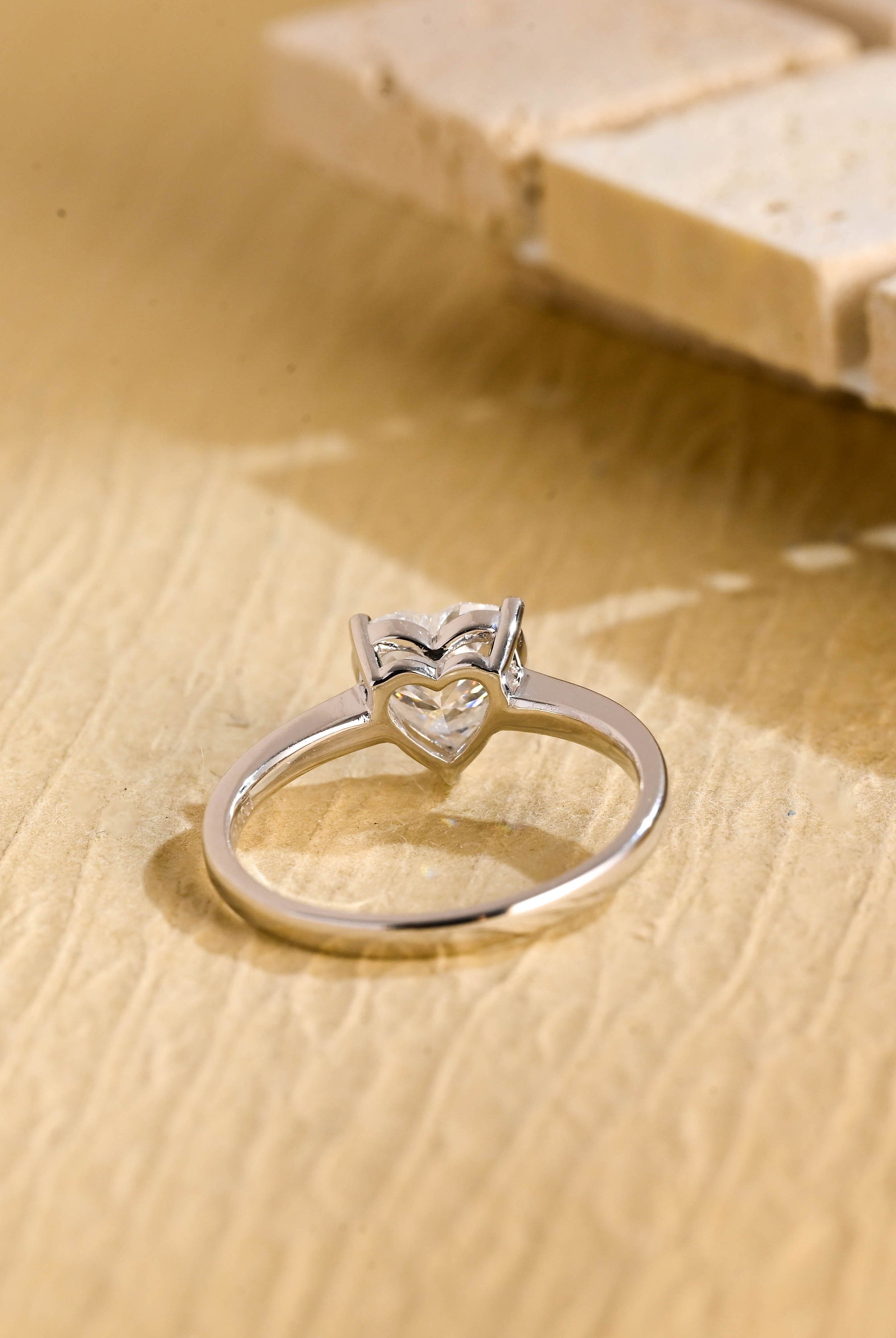 Heart Diamond Solitaire Ring