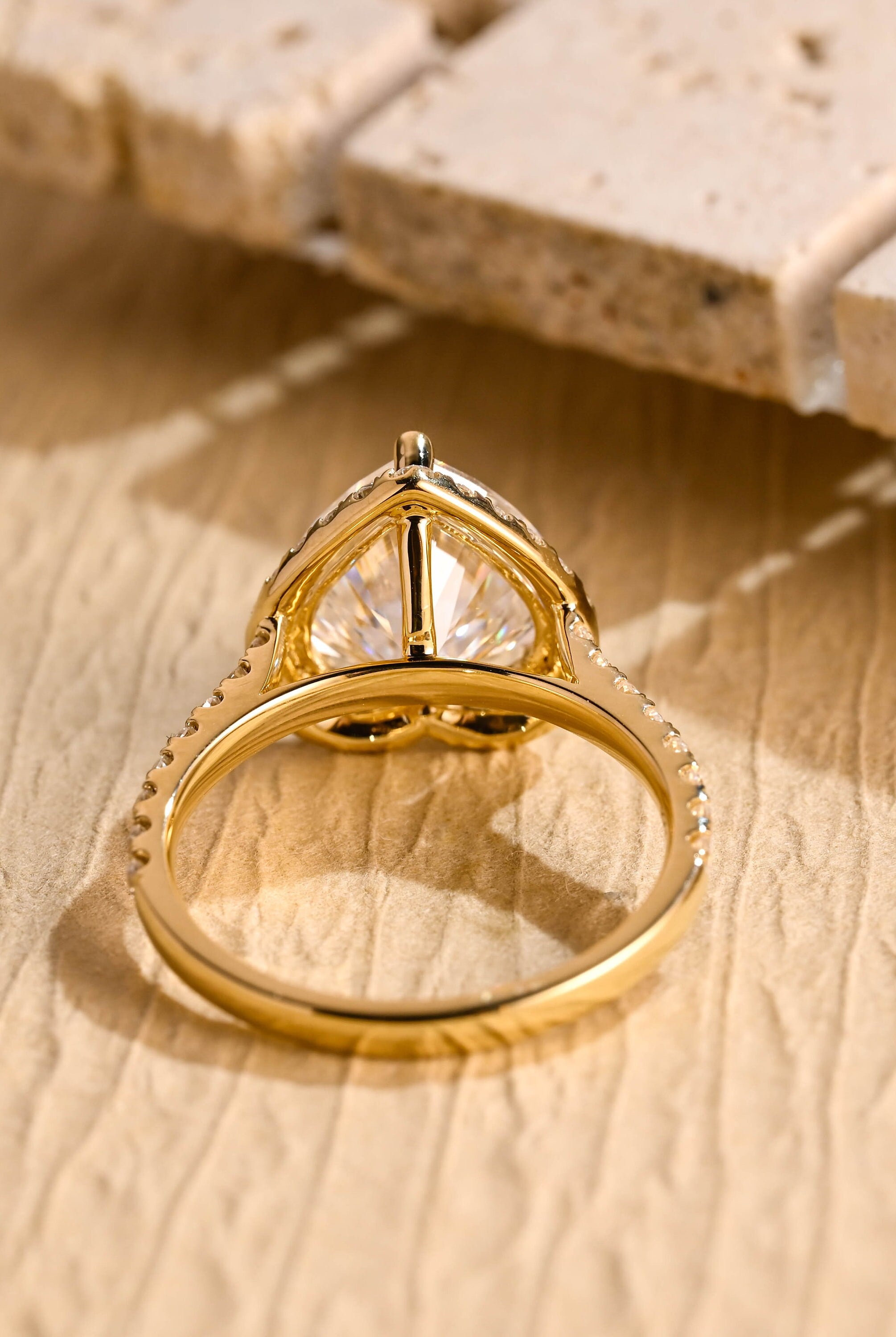 Halo Moissanite Engagement Ring