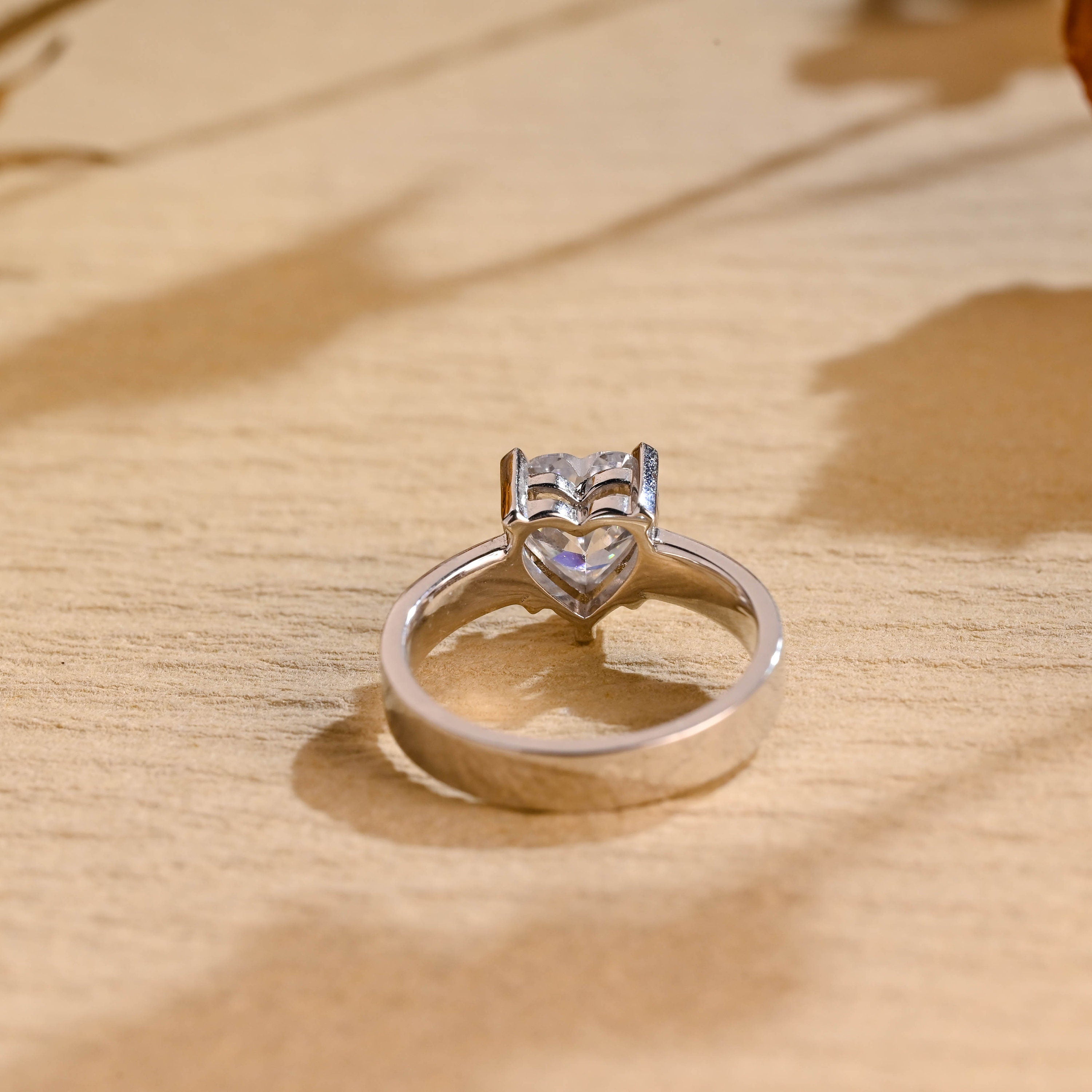 Thick Band Engagement Ring
