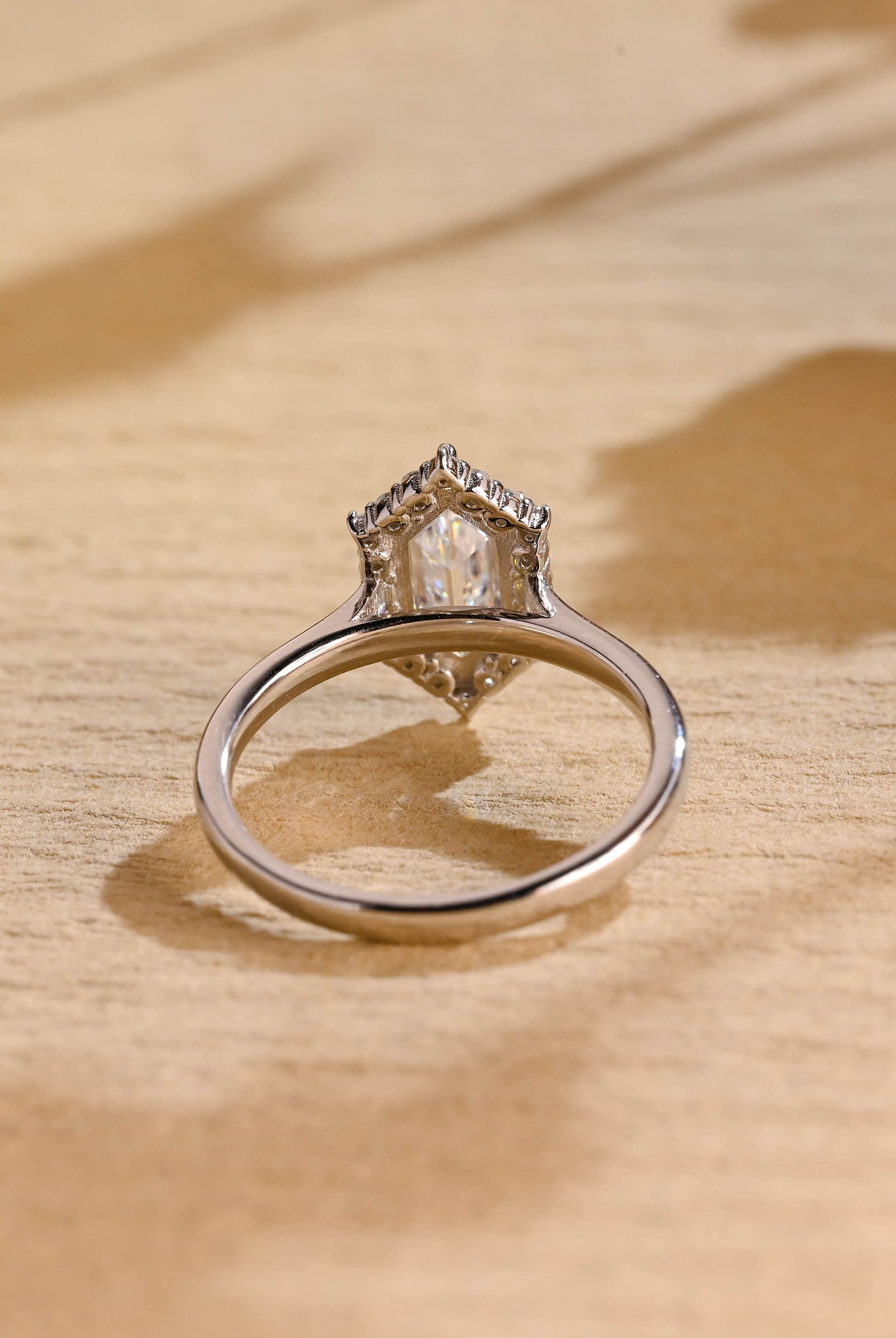 Halo Moissanite Engagement Ring