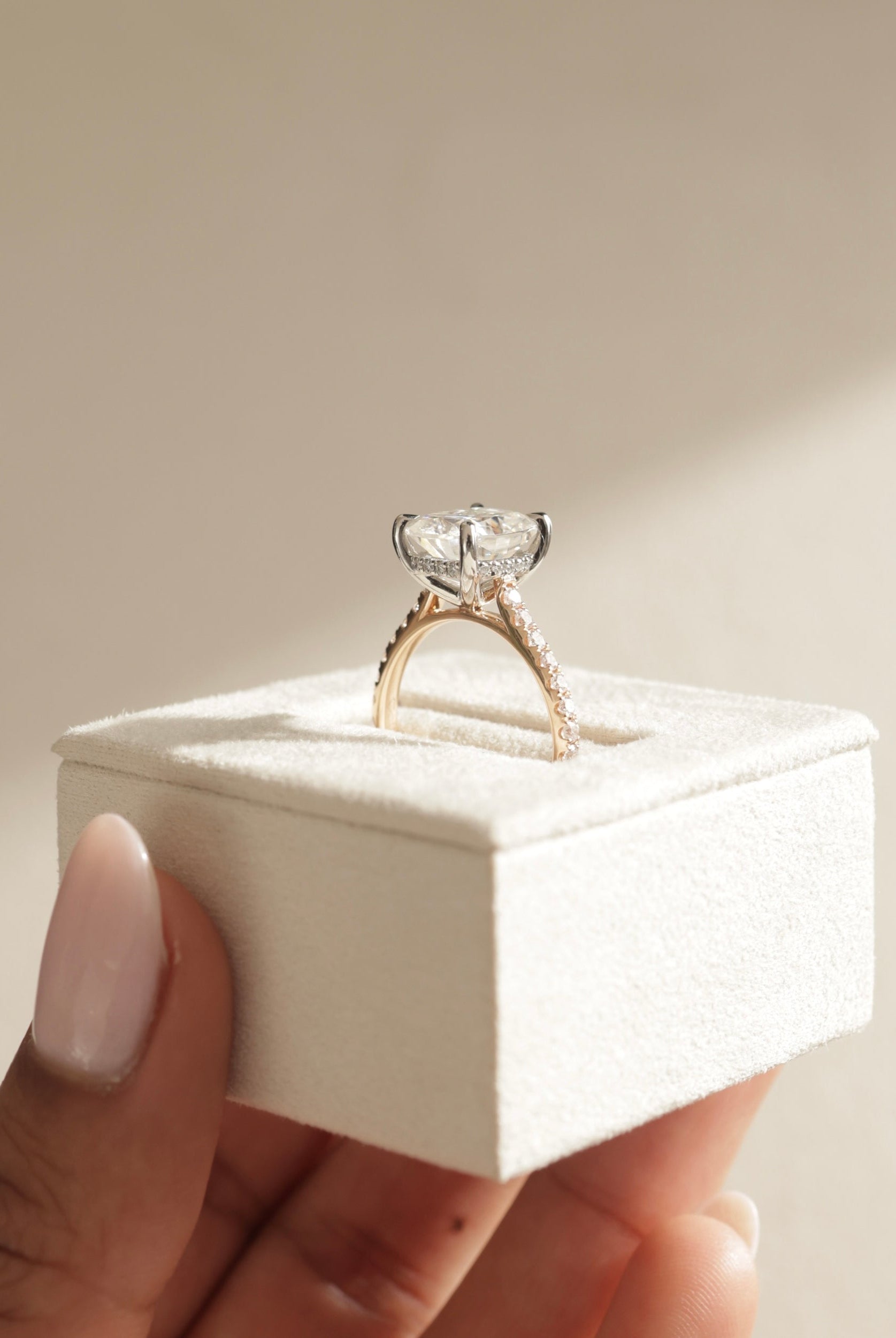Elongated Cushion Cut Ring