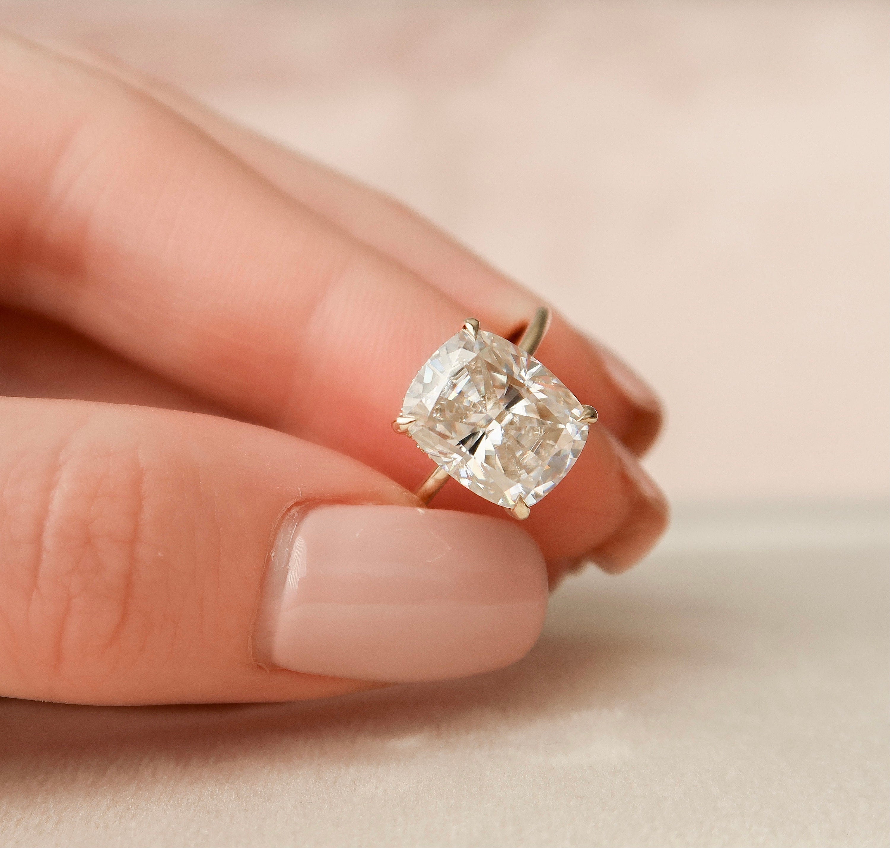 Hidden Halo Engagement Ring