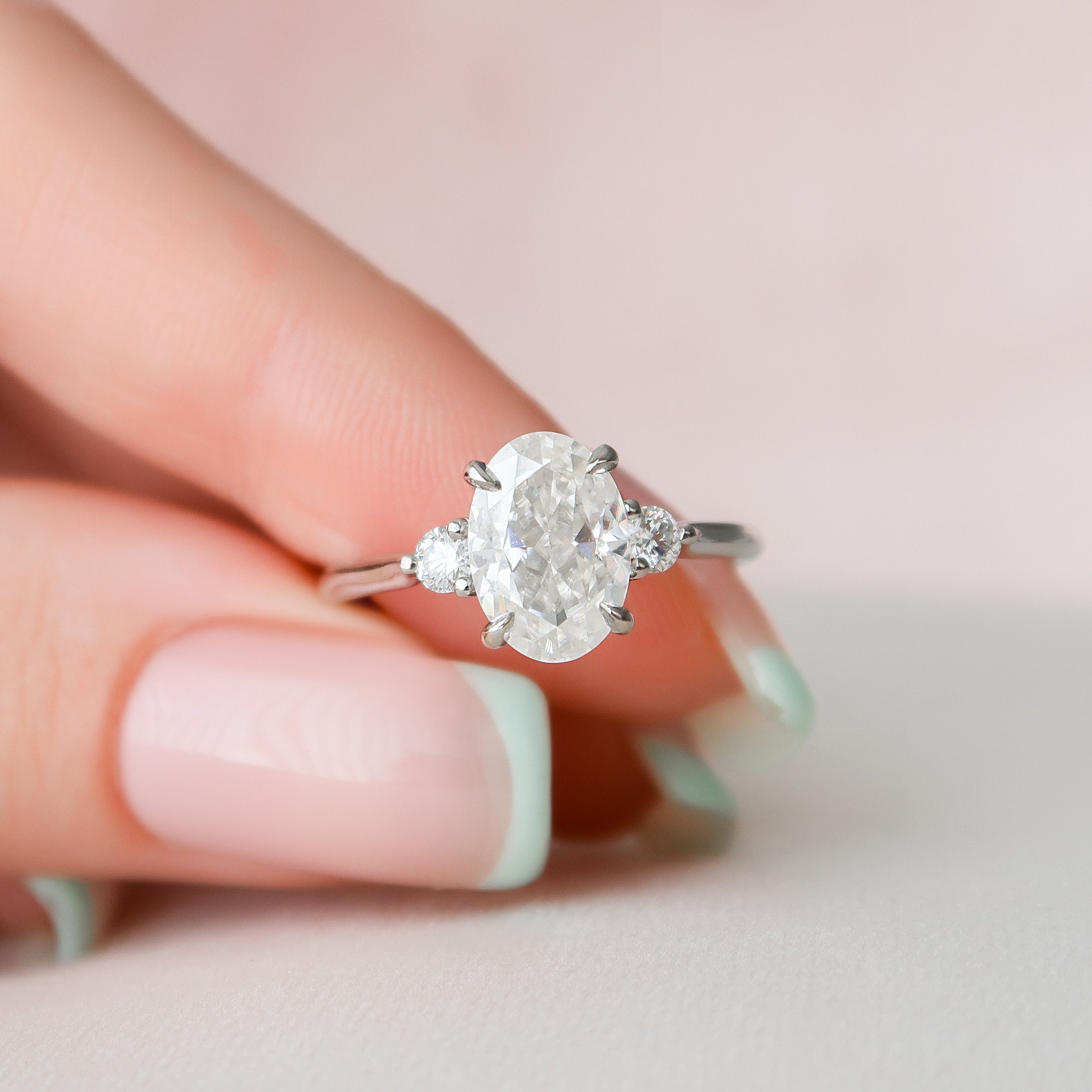 Three Stone Oval Ring