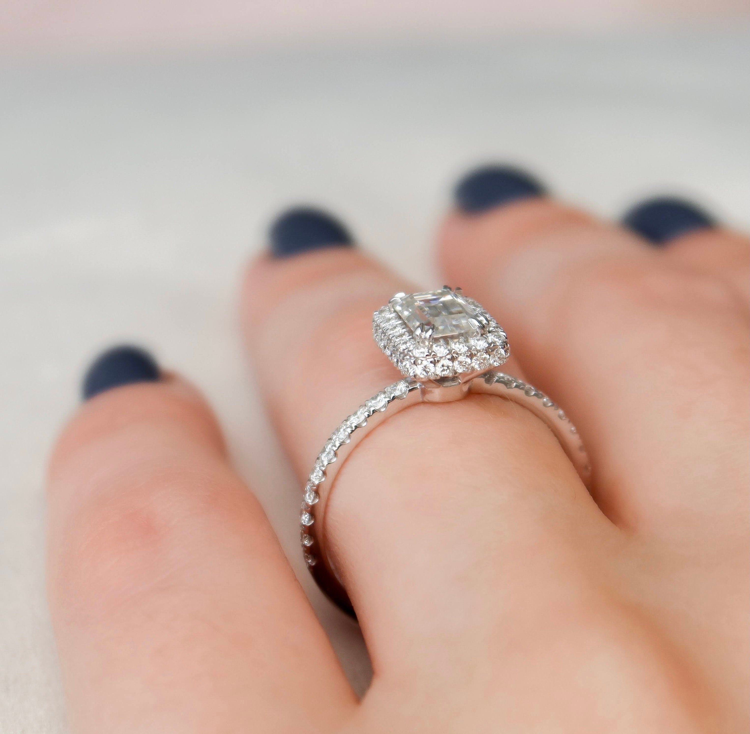 Hidden Halo Engagement Ring