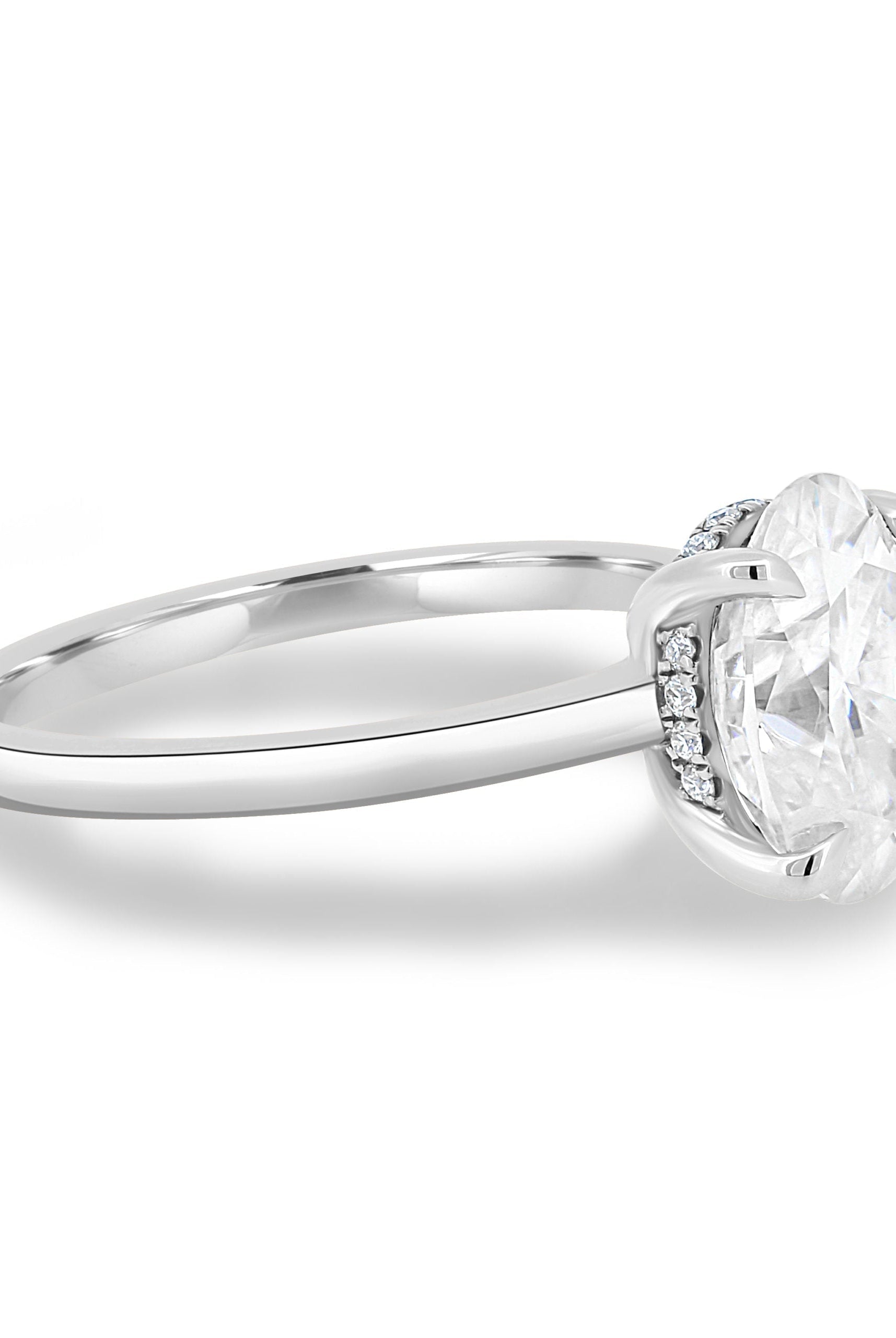 Oval Solitaire Moissanite Ring