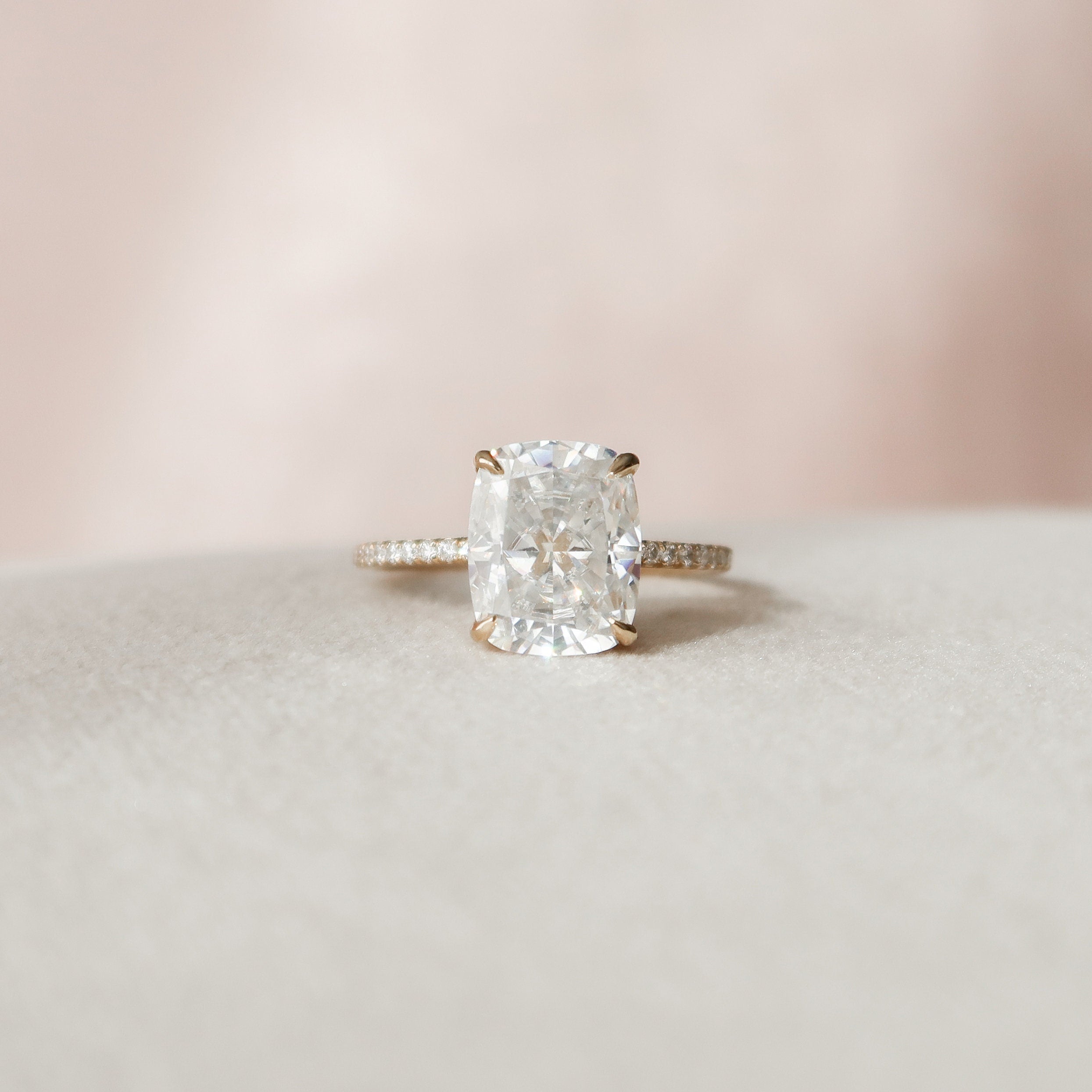 Elongated Cushion Proposal Ring
