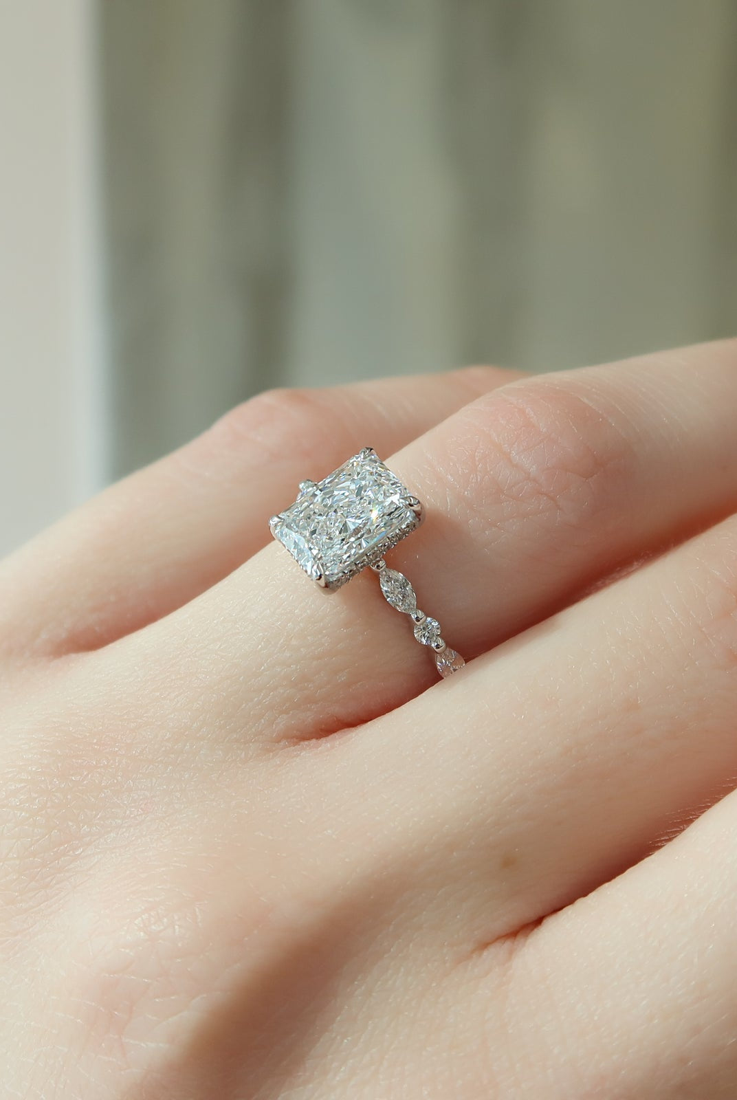 Affordable Radiant Moissanite Ring