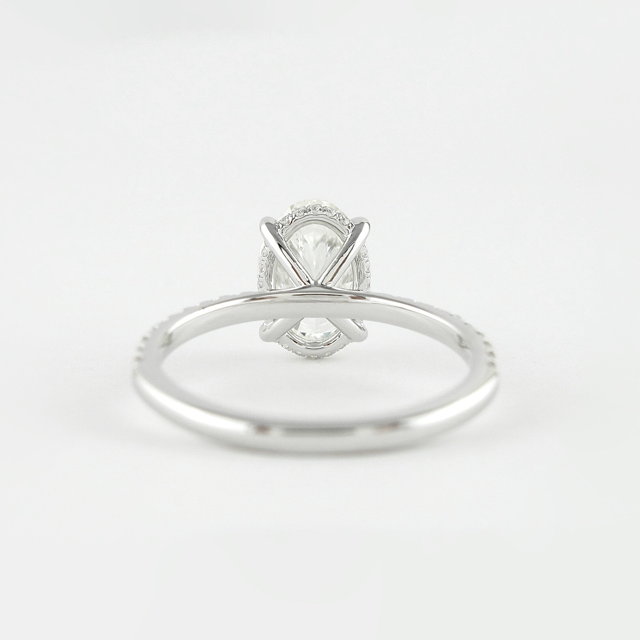 Moissanite bar setting solitaire ring NY