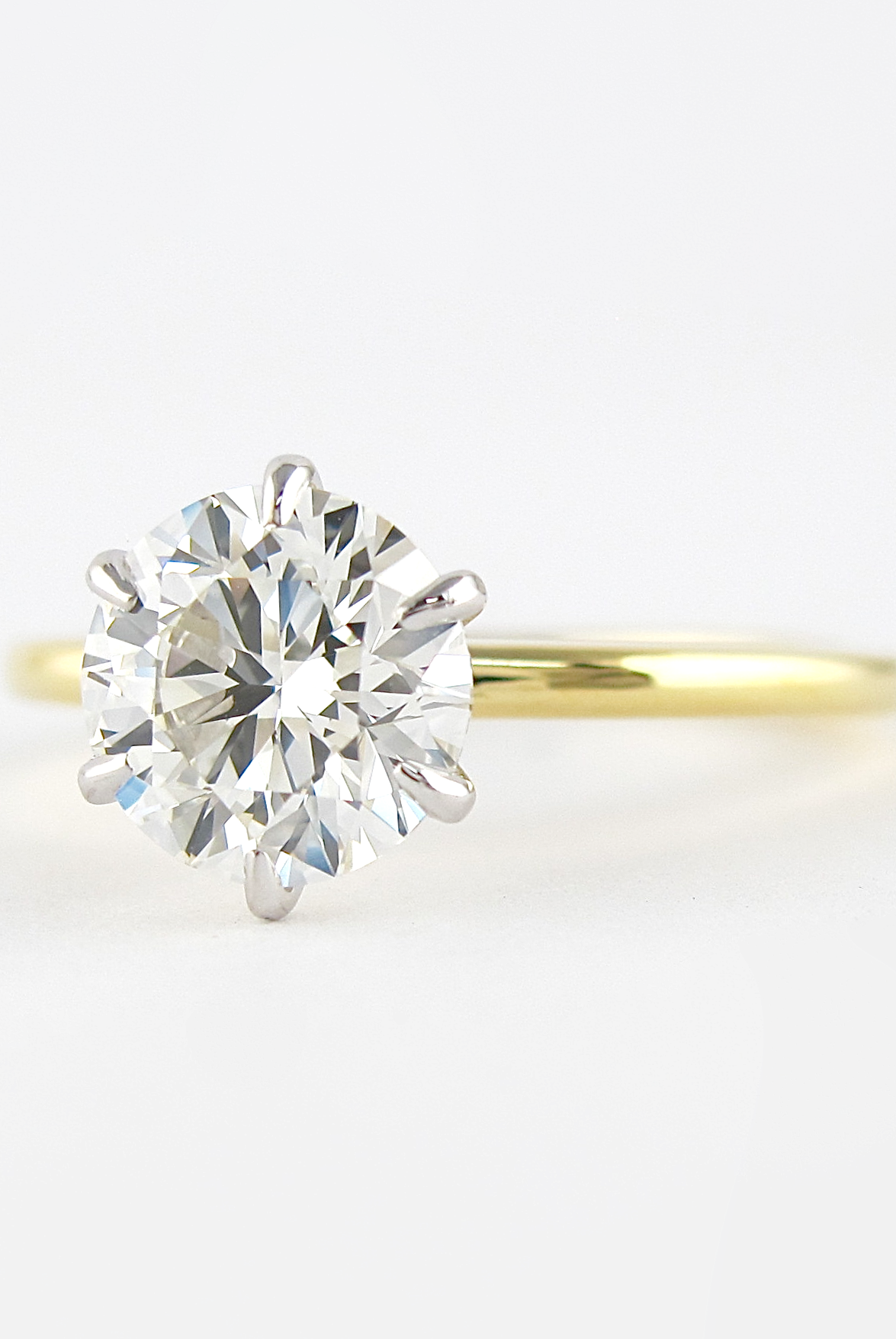 Moissanite cathedral ring New York