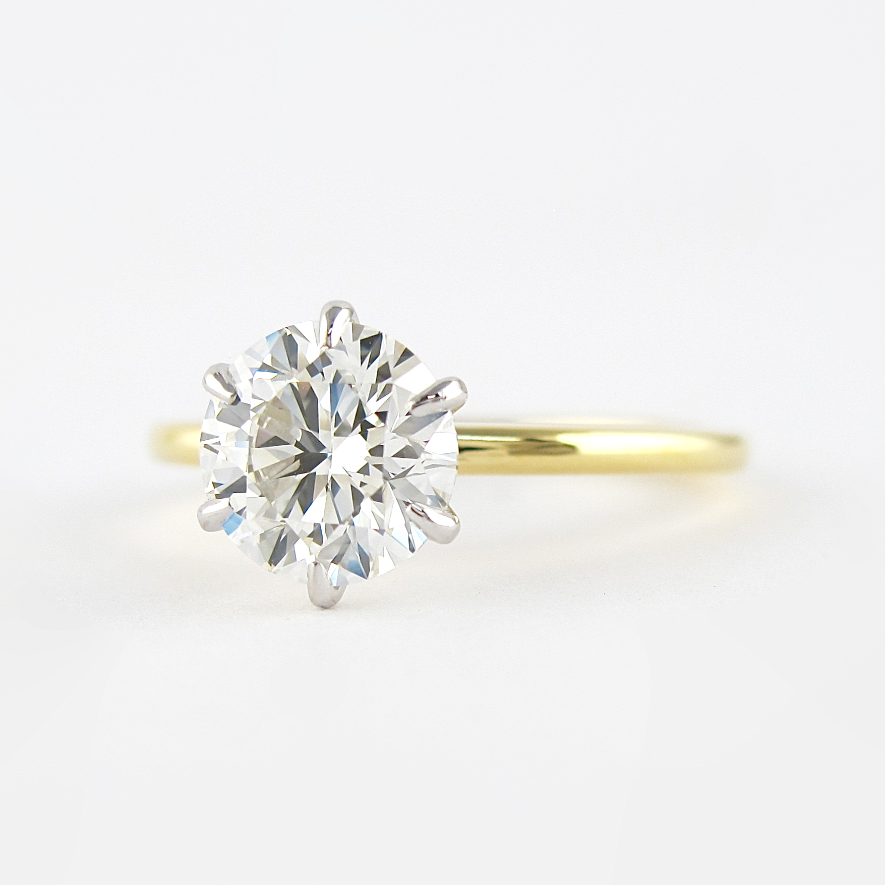Moissanite cathedral ring New York