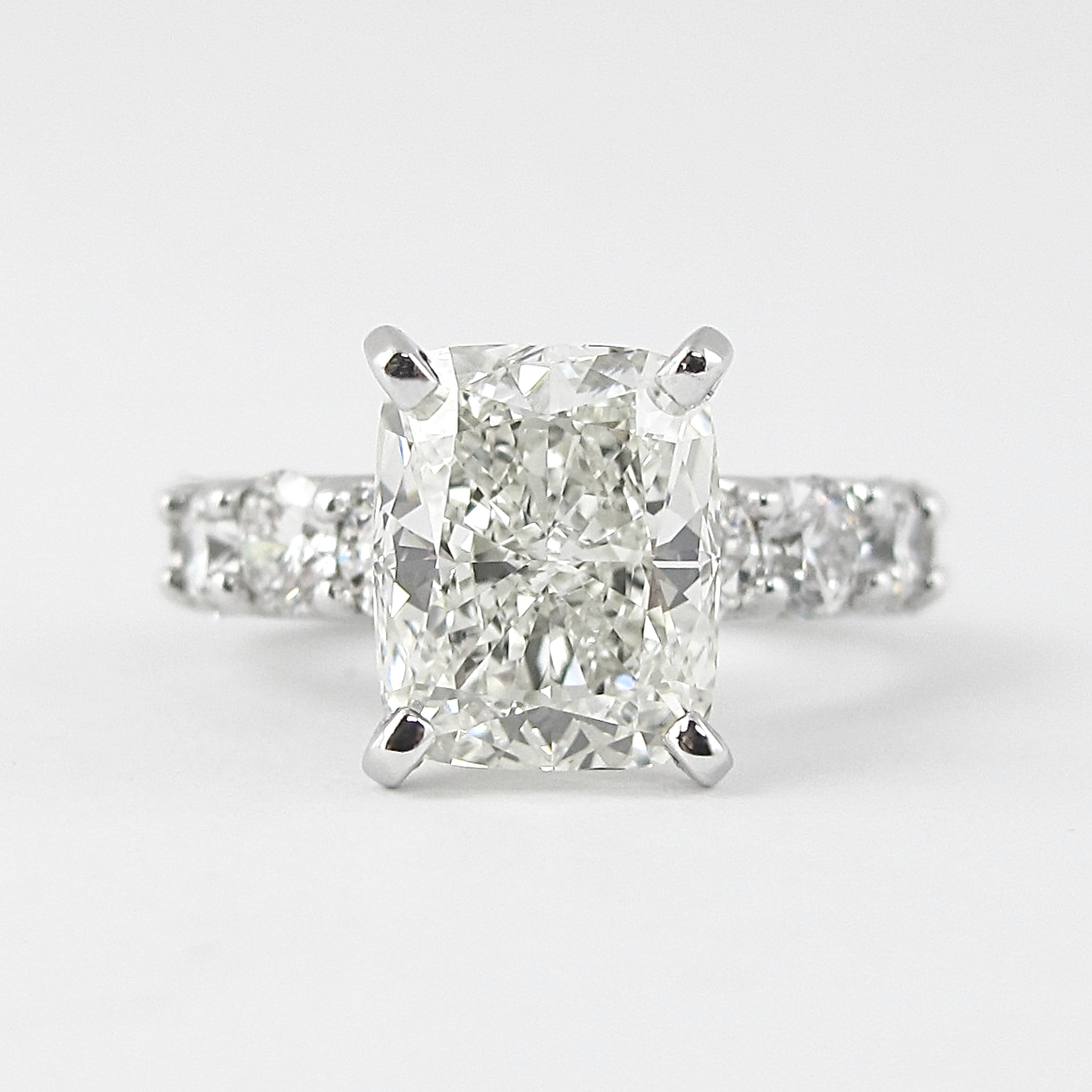 1.50CT Elongated Cushion Moissanite Diamond Pave Engagement Ring For Women