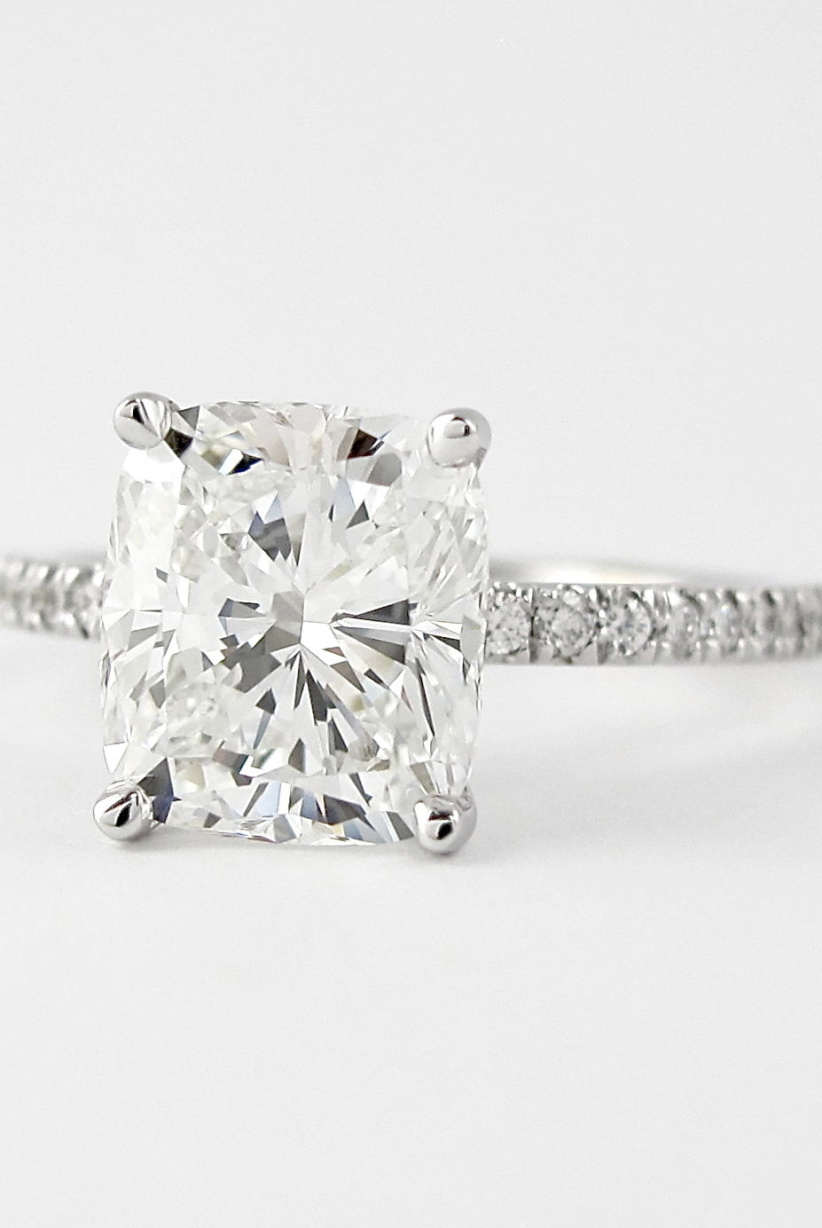 Moissanite cluster trilogy ring NY