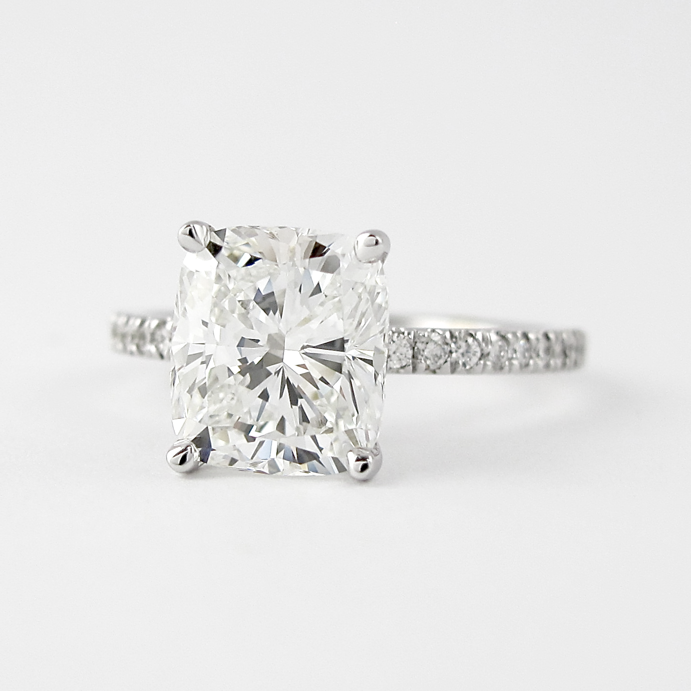 Moissanite cluster trilogy ring NY