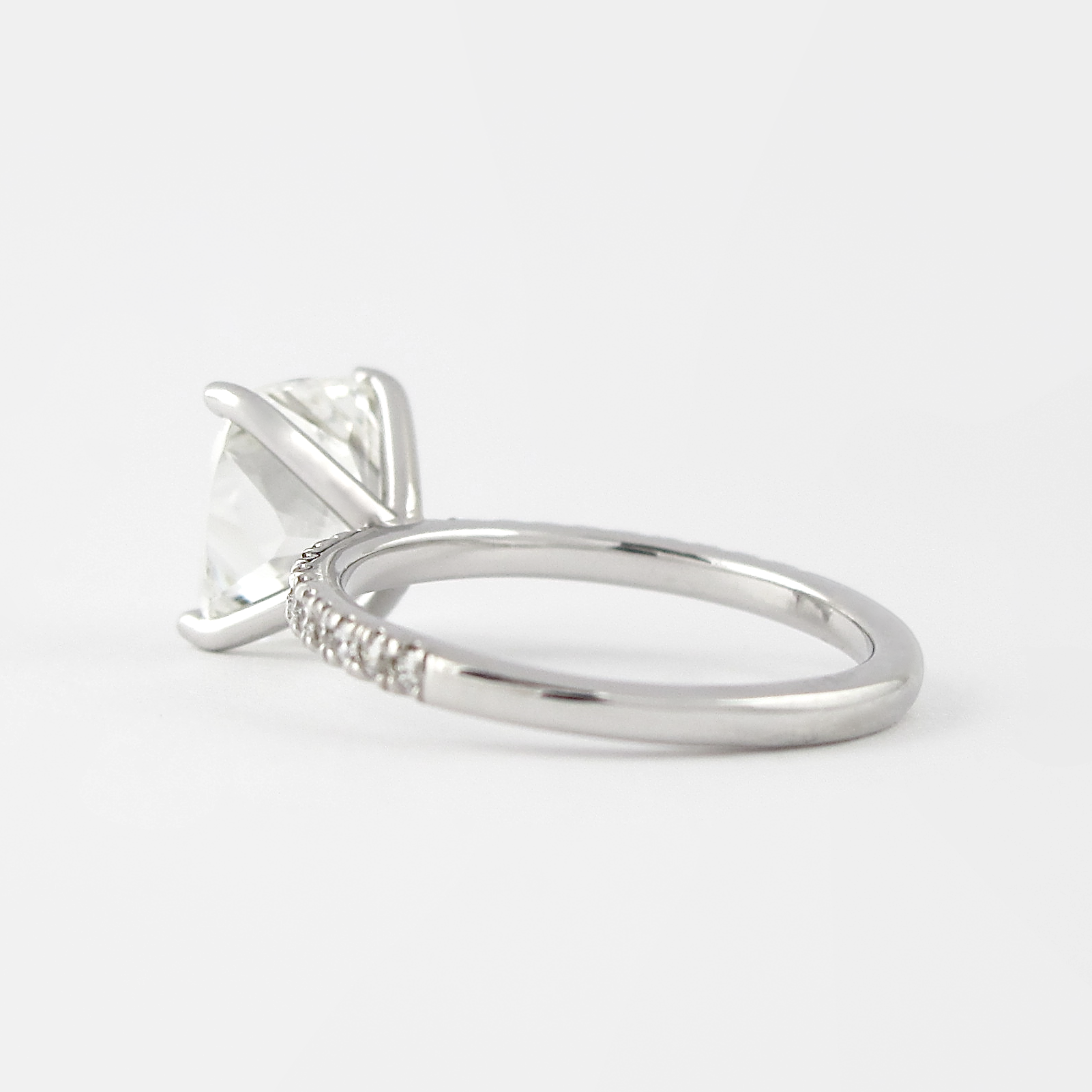 Moissanite interlocking trilogy ring New York