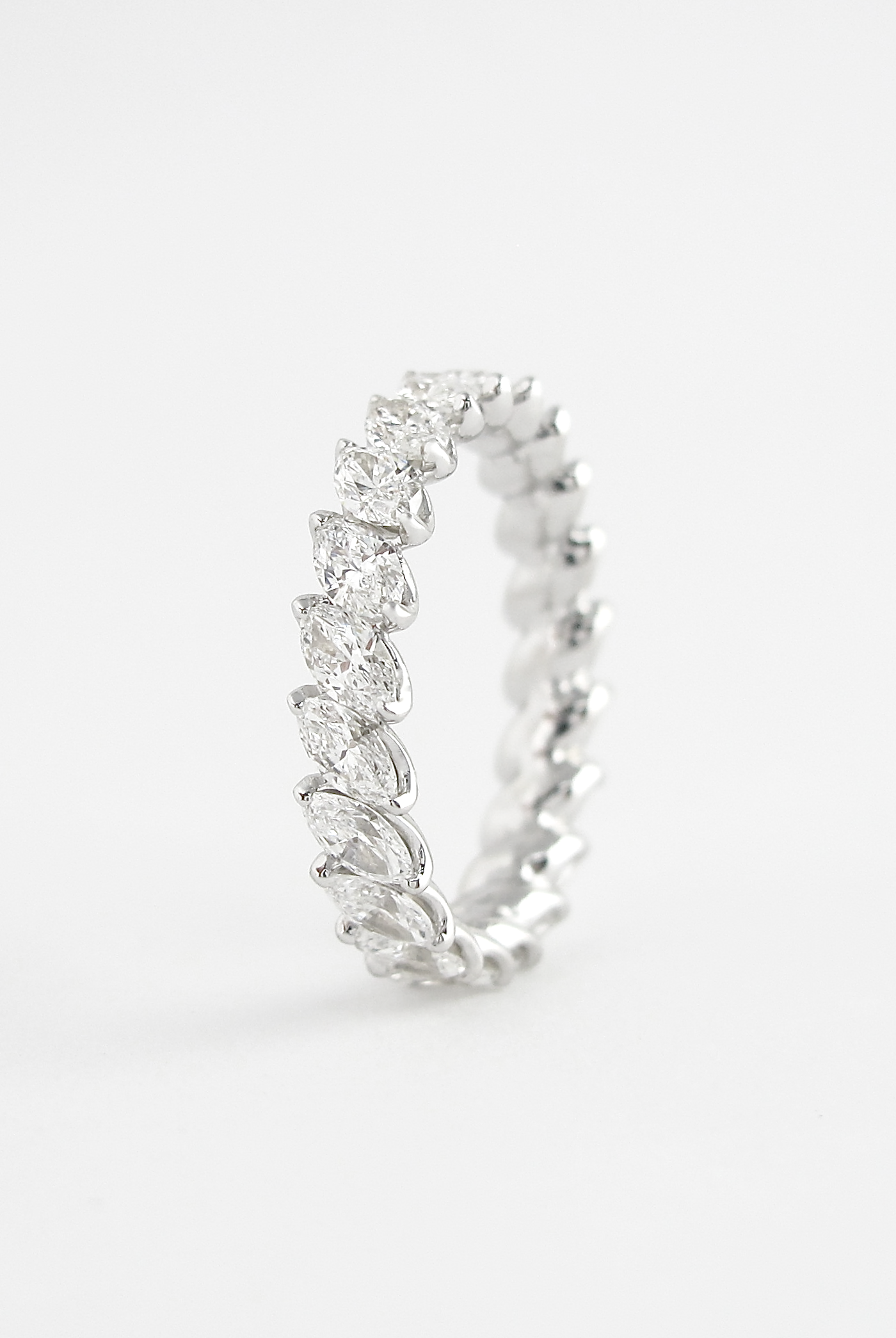 marquise-cut-full-eternity-moissanite-wedding-band