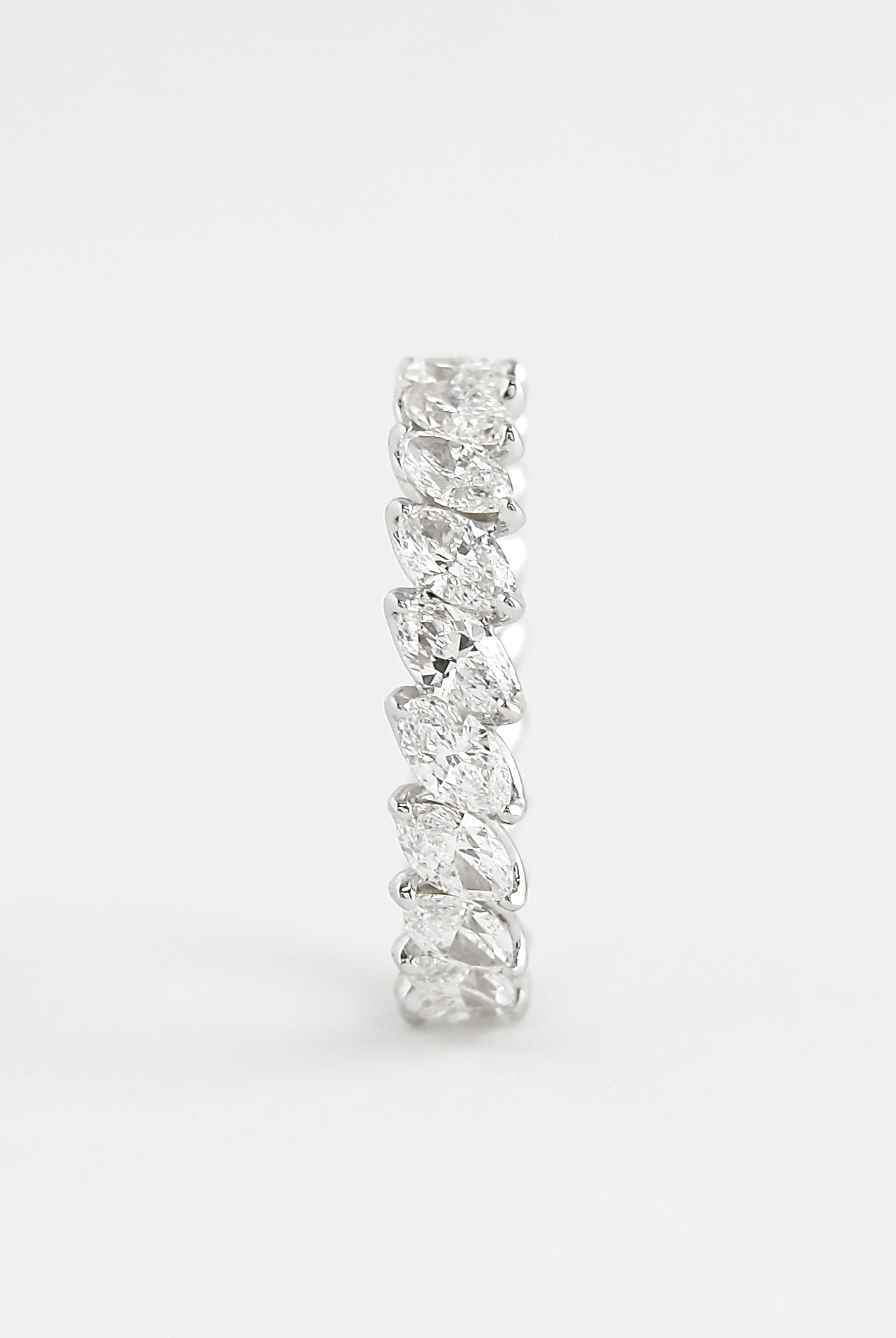 marquise-cut-full-eternity-moissanite-wedding-band