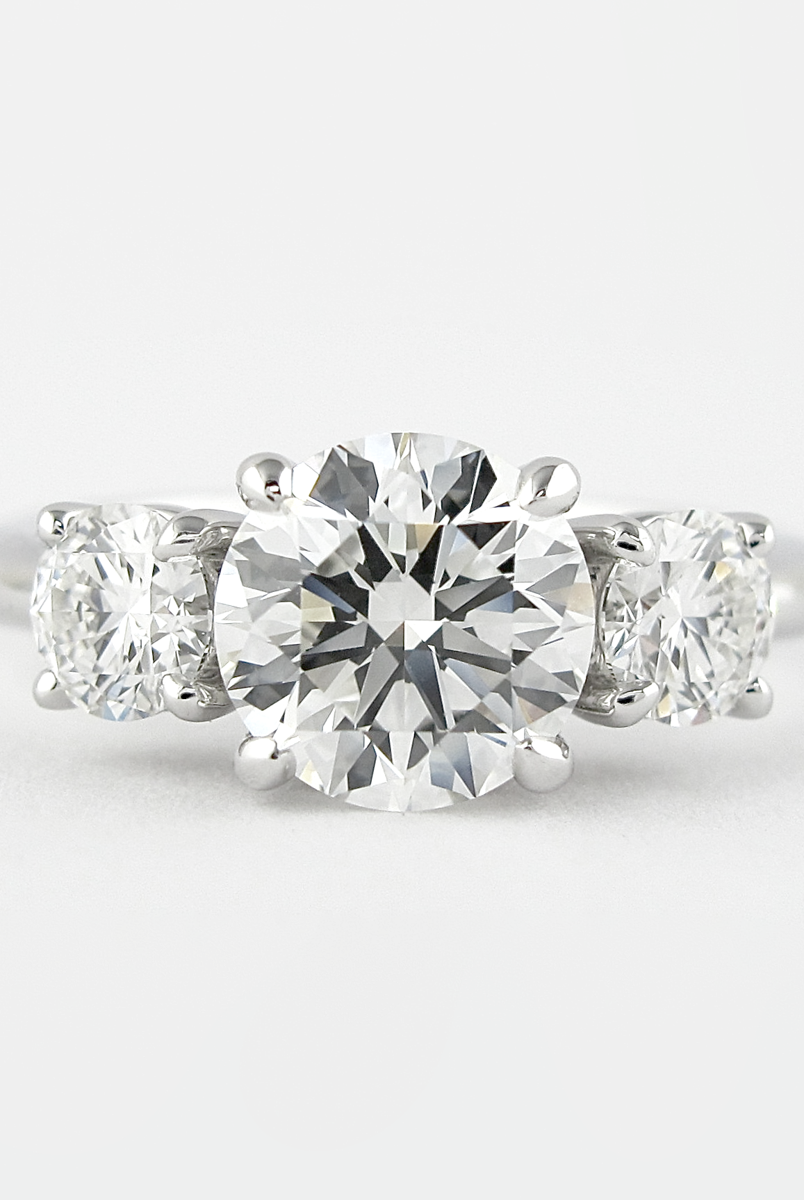 1.20CT Round Three Stone Moissanite Diamond Solitaire Engagement Ring