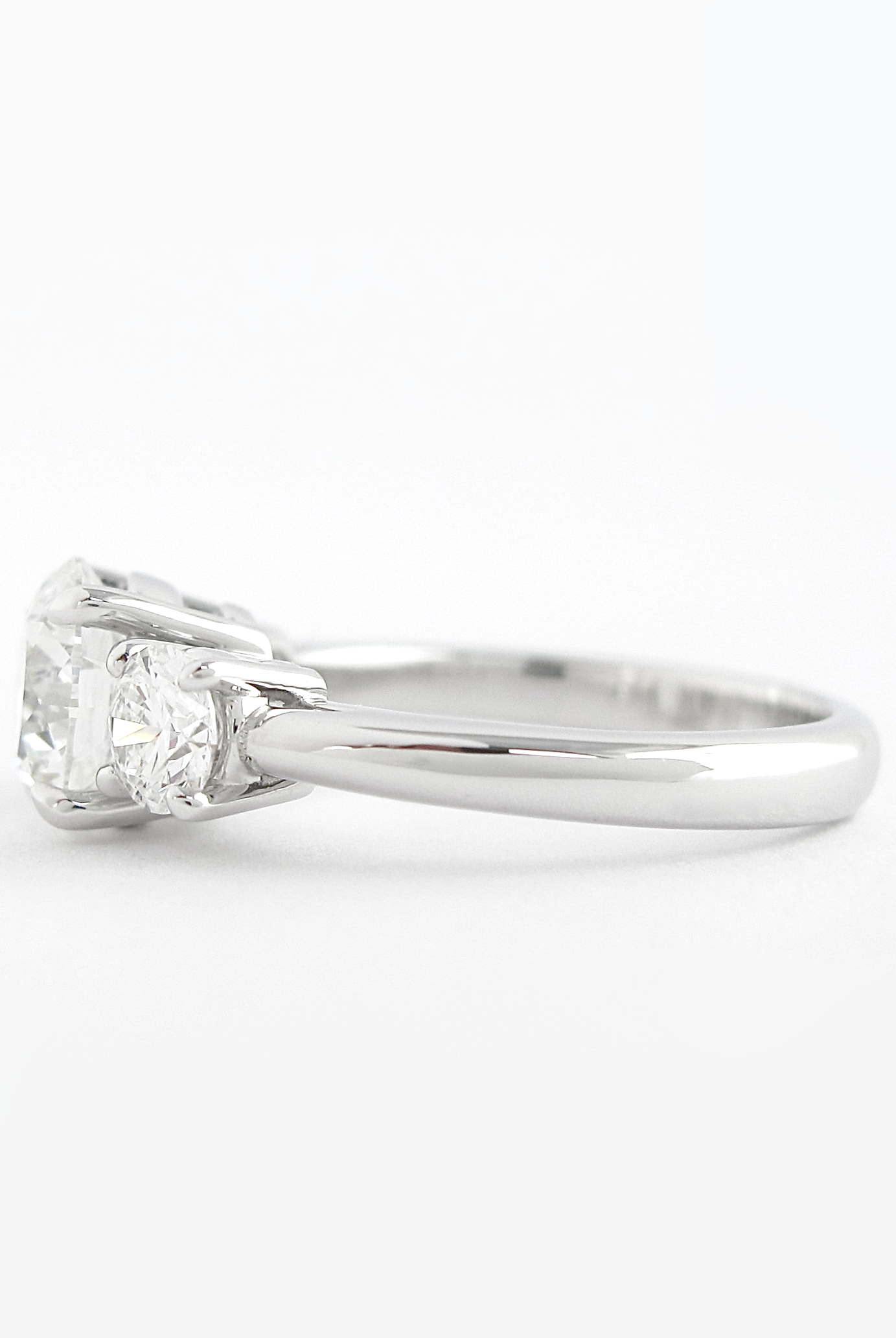 1.20CT Round Three Stone Moissanite Diamond Solitaire Engagement Ring
