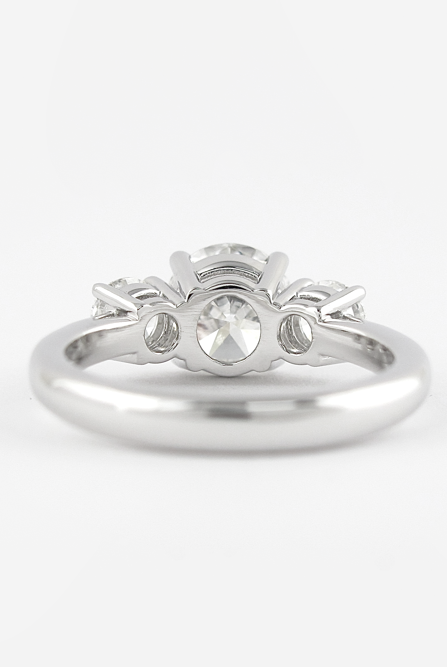 1.20CT Round Three Stone Moissanite Diamond Solitaire Engagement Ring