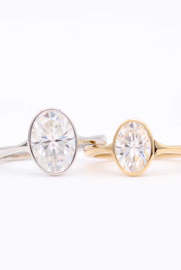 Moissanite wedding jewelry for rustic chic wedding