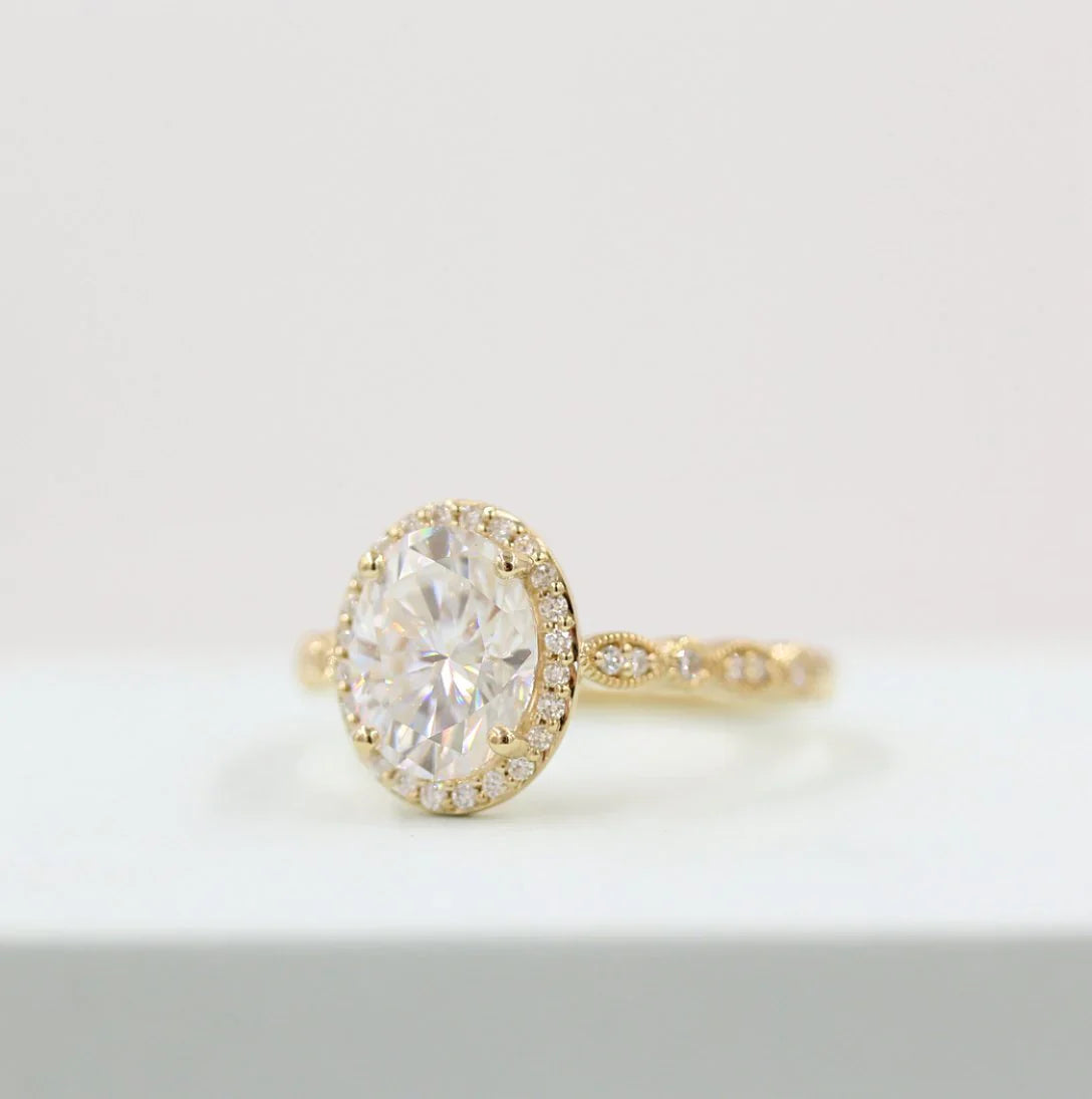 Moissanite wedding jewelry for budget wedding