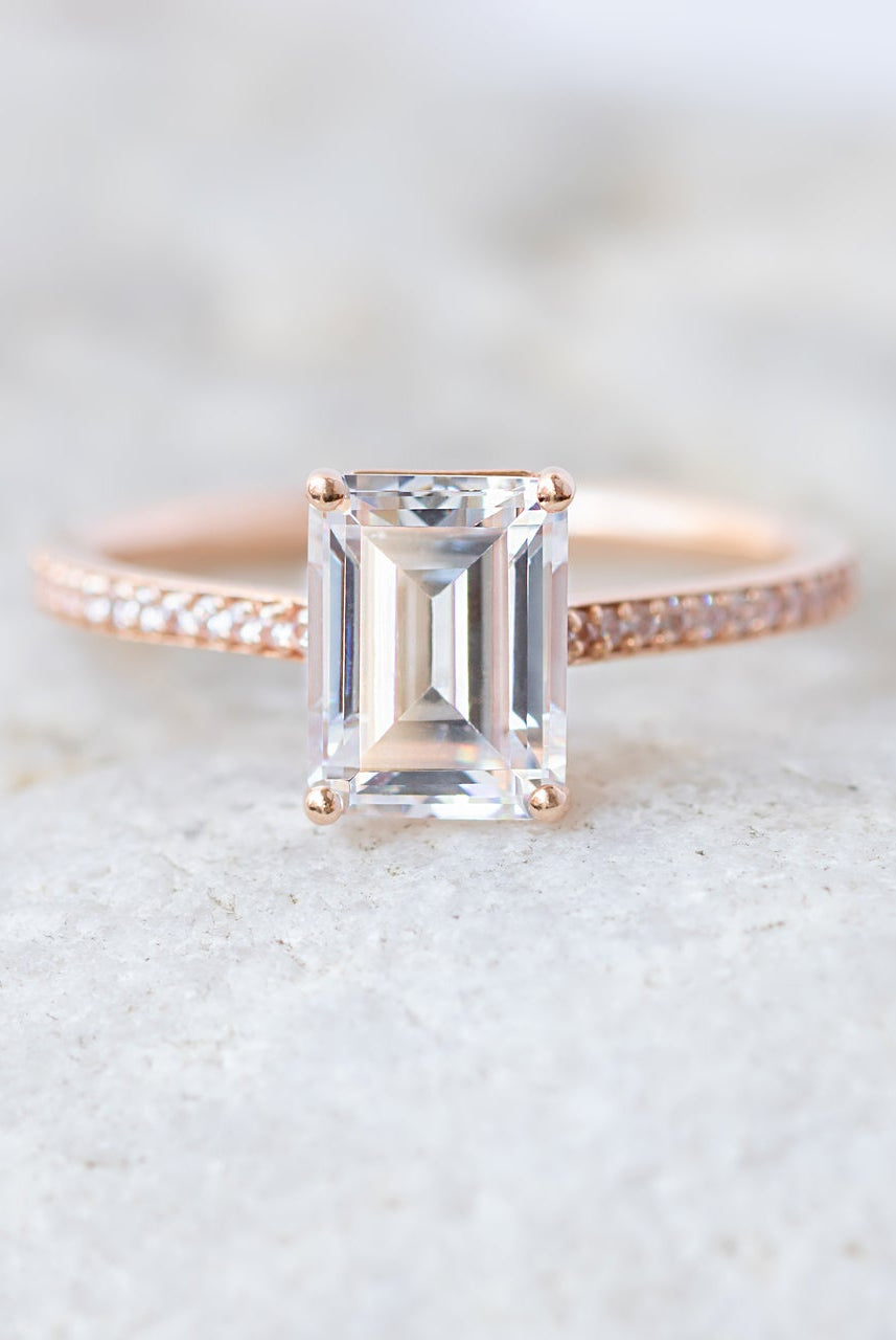 Moissanite wedding set with bundle bargain