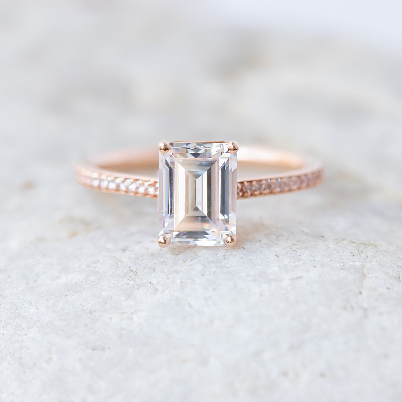 Moissanite wedding set with bundle bargain