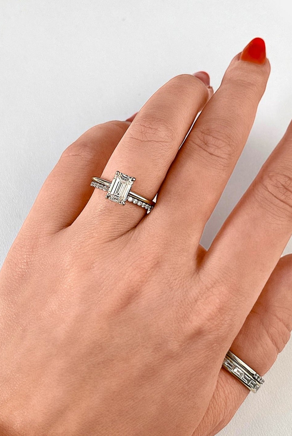 Moissanite wedding jewelry for junior bridesmaid's outfit