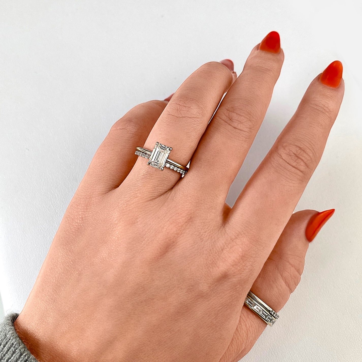 Moissanite wedding jewelry for junior bridesmaid's outfit