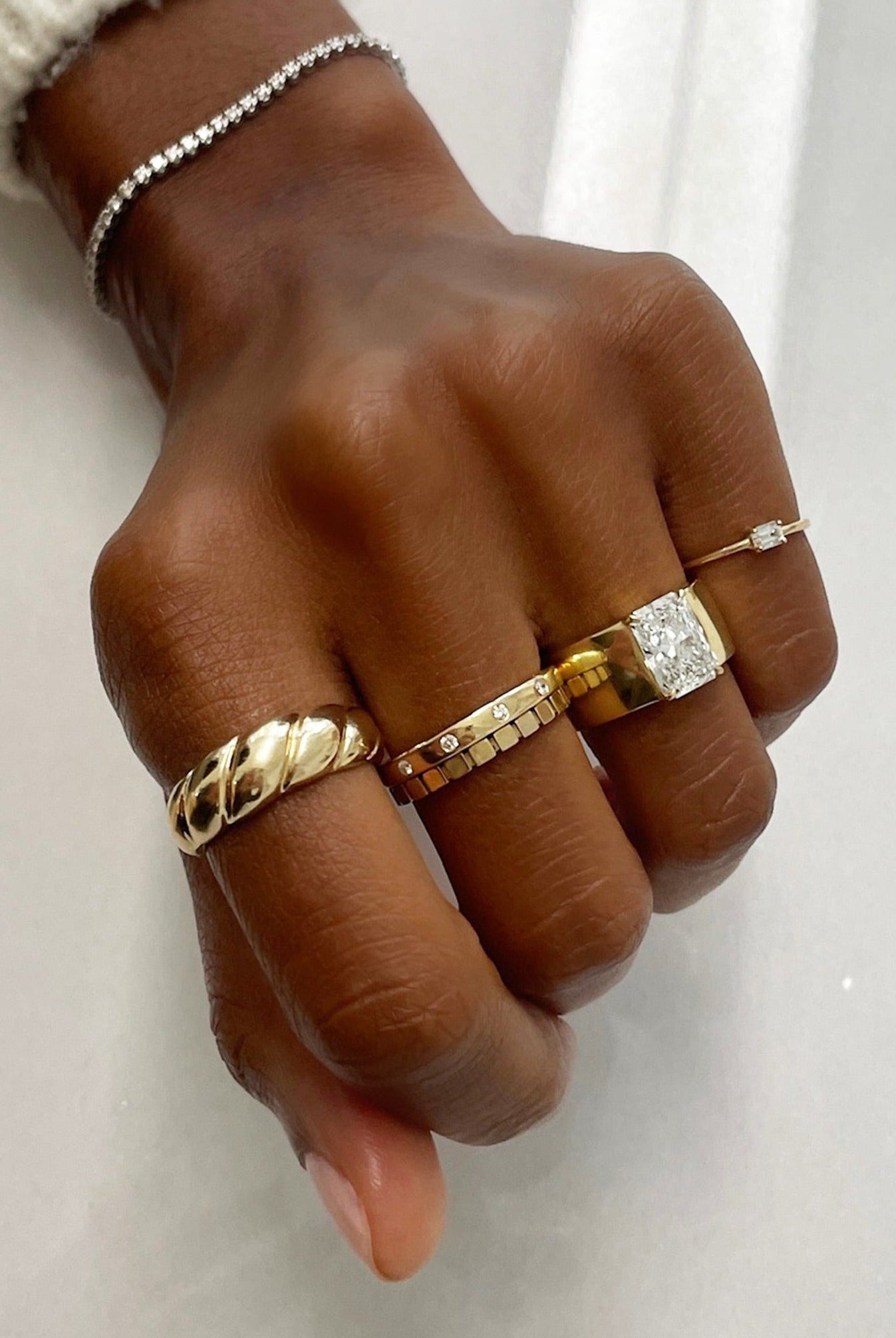 2.50mm Round Cut Moissanite Flush Set Diamond Wedding Band