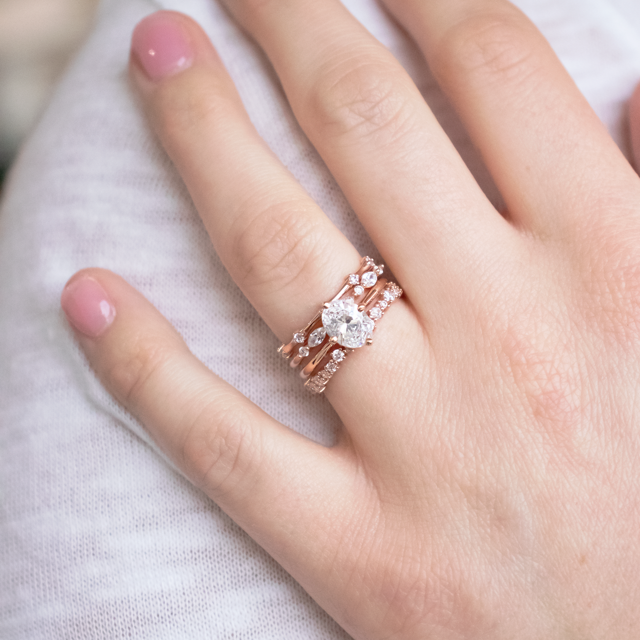 1.33CT Oval Cut Solitaire Moissanite Engagement Ring