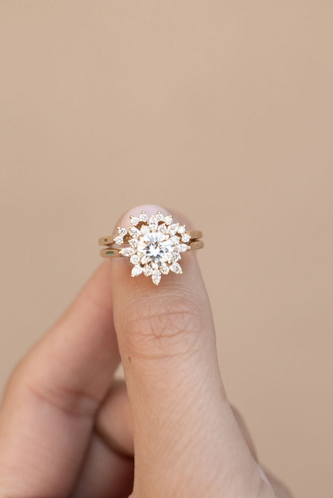 Moissanite bypass eternity bands