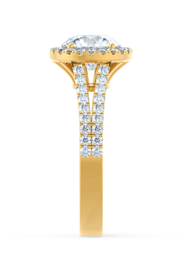 round-shaped-moissanite-halo-split-shank-style-engagement-ring