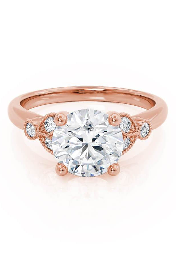 round-shaped-moissanite-cluster-style-engagement-ring-2