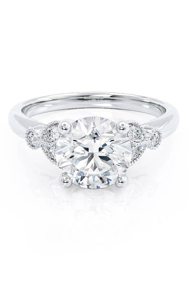 round-shaped-moissanite-cluster-style-engagement-ring