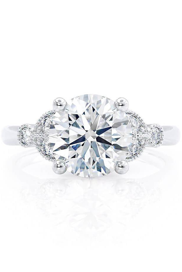 round-shaped-moissanite-cluster-style-engagement-ring