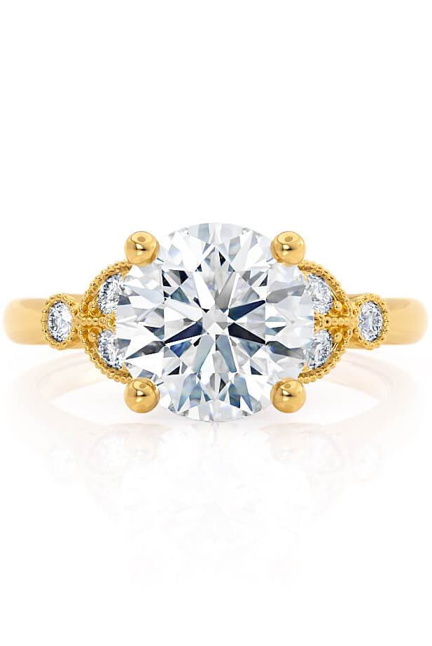 round-shaped-moissanite-cluster-style-engagement-ring