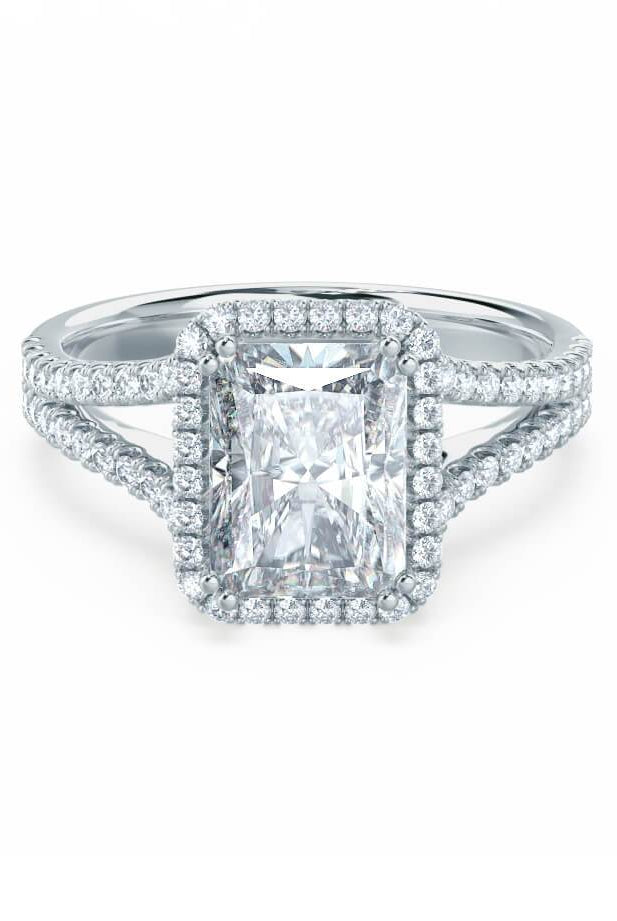 radiant-shaped-moissanite-halo-split-shank-style-engagement-ring