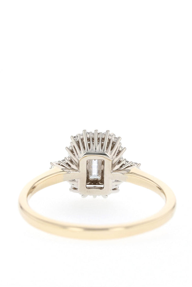 1.10CT Radiant Halo Moissanite Diamond Solitaire Engagement Ring For Women