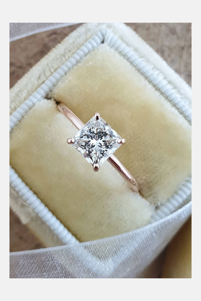 Moissanite Solitaire Engagement Ring