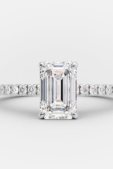 Hidden Halo Moissanite Engagement Ring