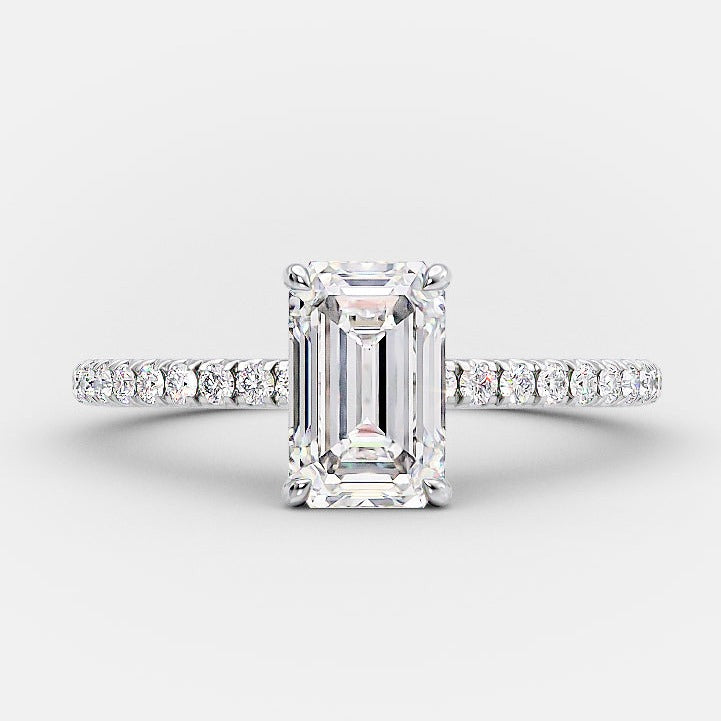 Hidden Halo Moissanite Engagement Ring