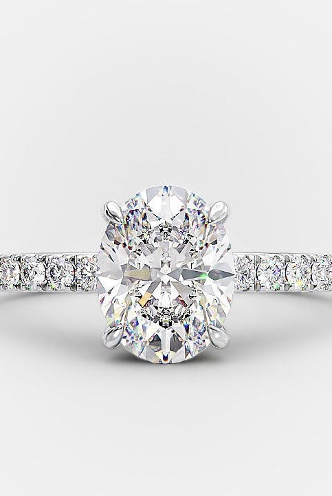 Hidden Halo Moissanite Engagement Ring