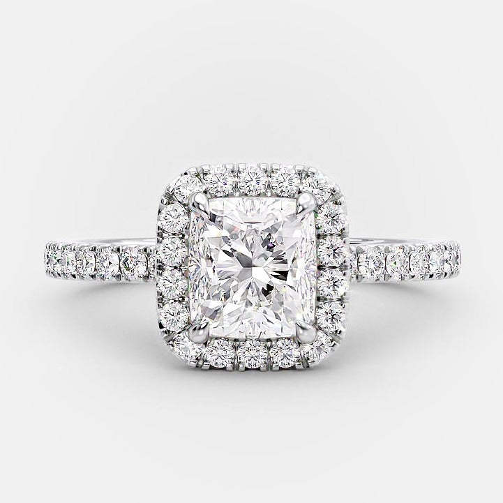 Diamond Halo Engagement Ring