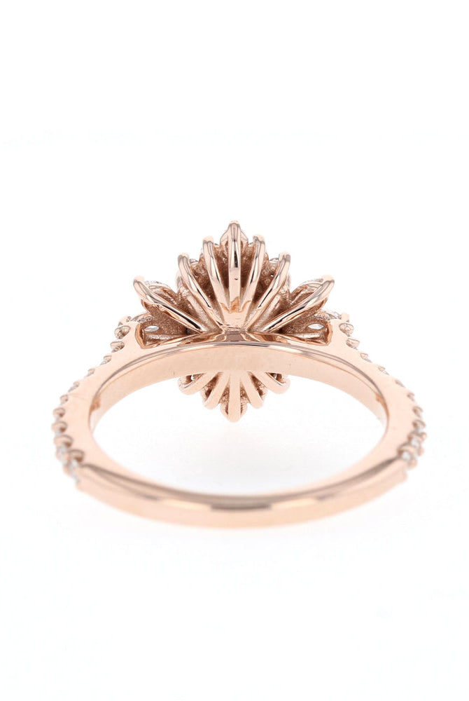Oval Cluster Moissanite Engagement Ring