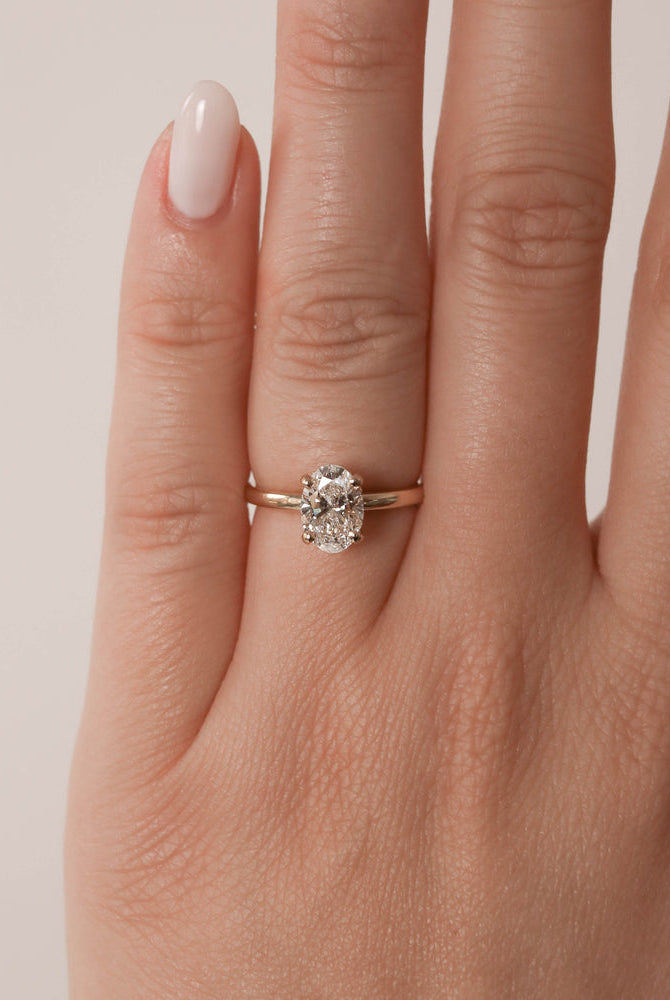 Hidden Halo Moissanite Engagement Ring