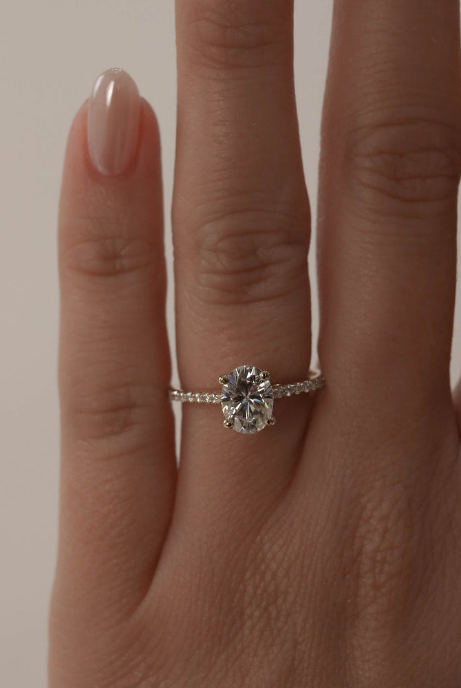 Oval Pavé Engagement Ring