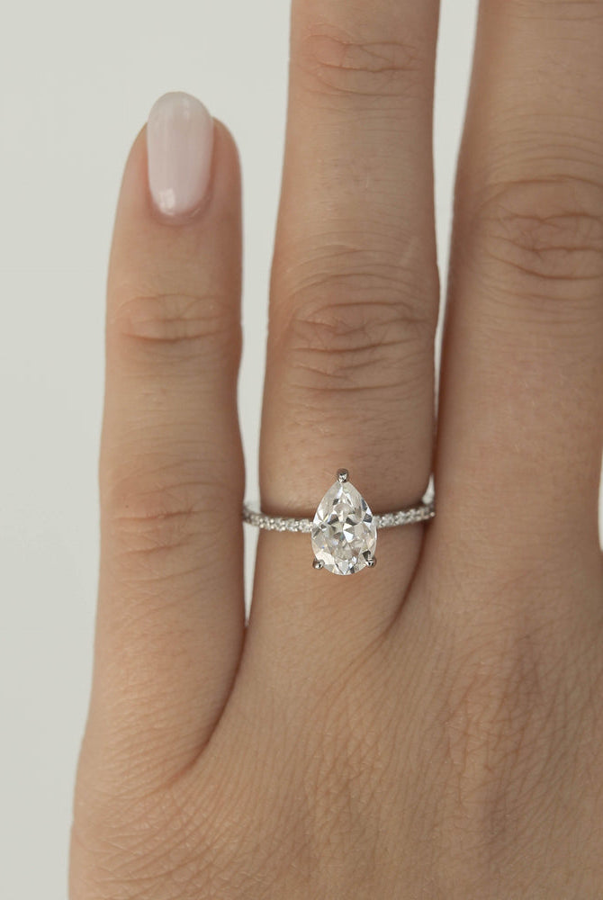 Pear Pavé Engagement Ring