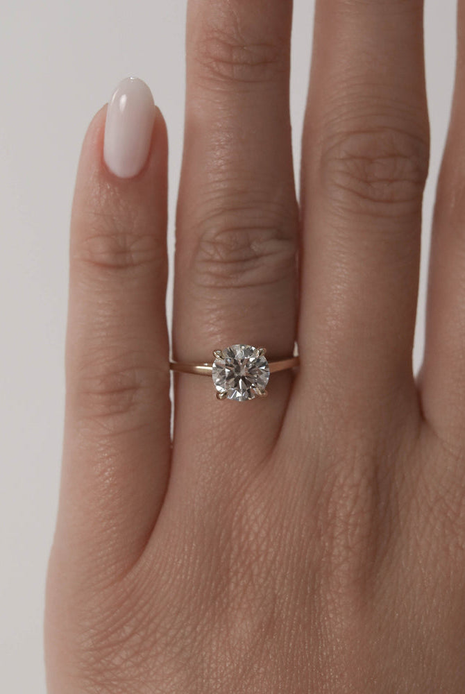 Moissanite Solitaire Engagement Ring